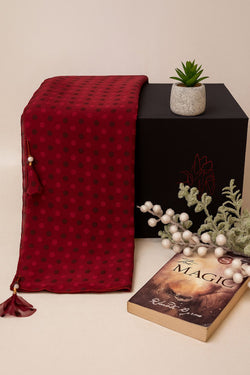 Plum Dot Elegance Scarf