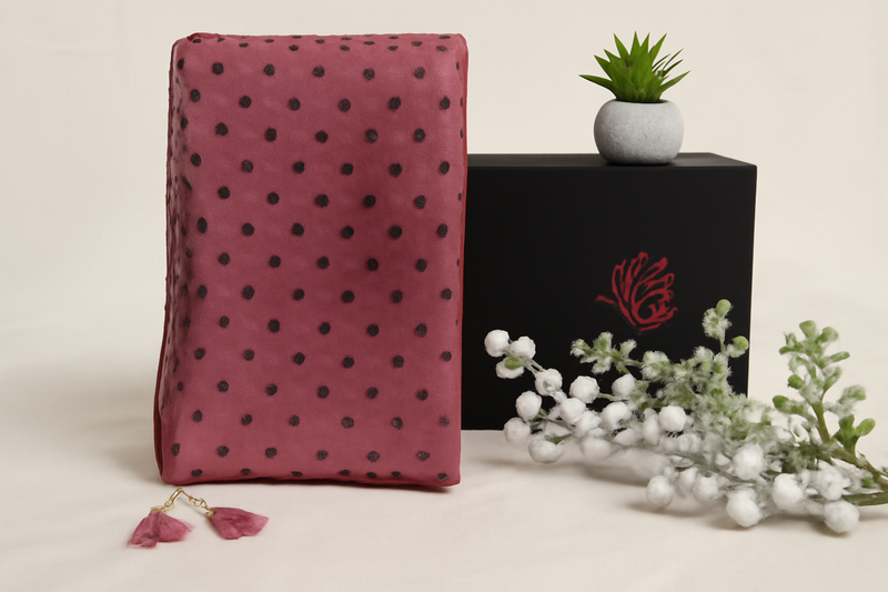 Plum Dot Elegance Scarf